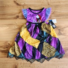NWT Disney Nightmare Before Christmas Halloween Girls Sally Dress Gown 2T
