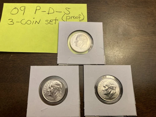 2009 P D S Roosevelt Dime 3 Coin Set BU **PLEASE READ DESCRIPTION**