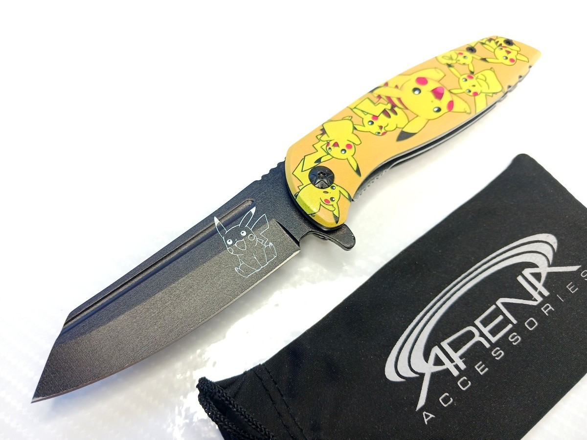 Pikachu Pokémon Blade Pocket Knife Spring Assisted Tip-Up Carry