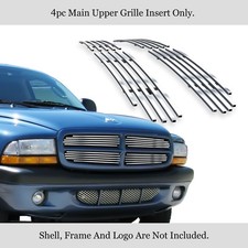 Fits 1997-2004 Dodge Dakota 97-03 Durango Upper Stainless Chrome Billet Grille