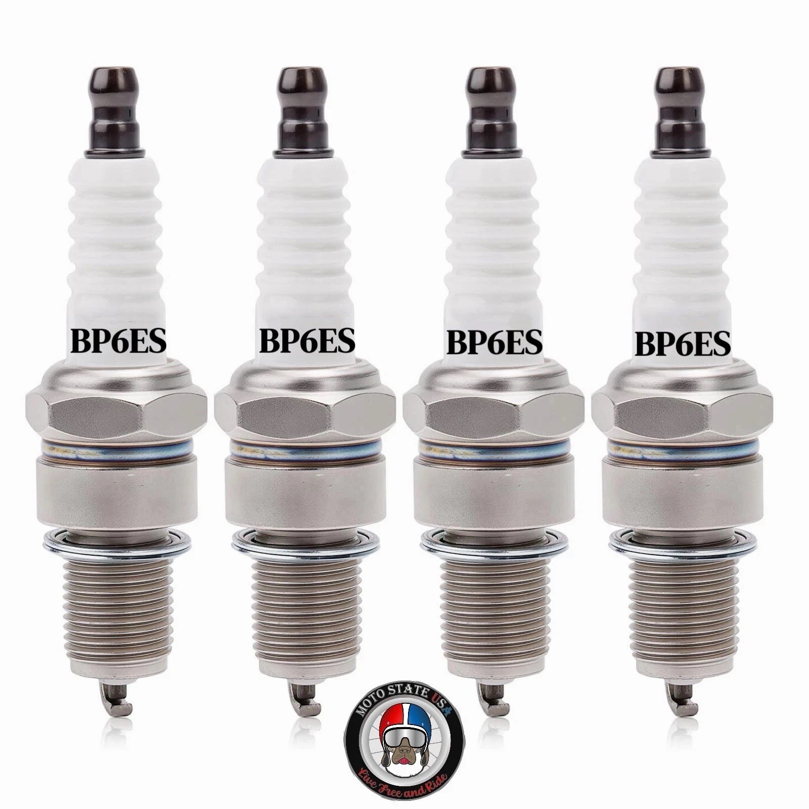 4 X Spark Plug BP6ES For Bosch W8DC For Denso IW16