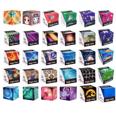 Three- Dimensional Geometry Magnetic Magic Cube. Geometric Building Blocks 3D.