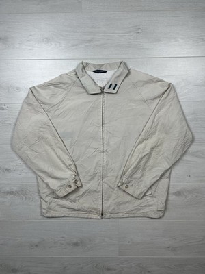 London Fog Jacket Mens 44 Vintage Full Zip Collared, Beige
