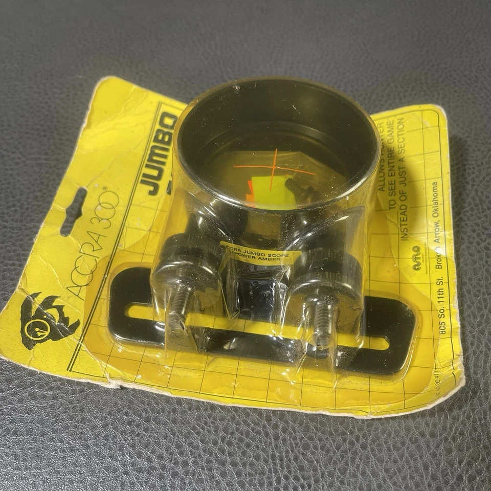 Accra 300 Jumbo Scope NOS 3” Lens w Mount Hunting Made USA New - Image 2 of 4