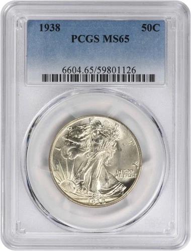 1938 Walking Liberty Silver Half Dollar MS65 PCGS