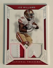 2017 Panini Football National Treasures JOE WILLIAMS Rookie RC /25 Jersey Patch