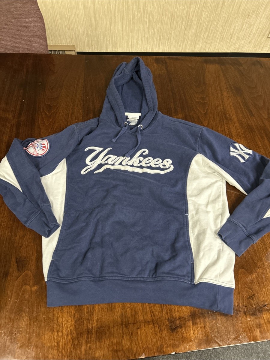 authentic MAJESTIC NY Yankees New York Hoodie Size S blue big logo