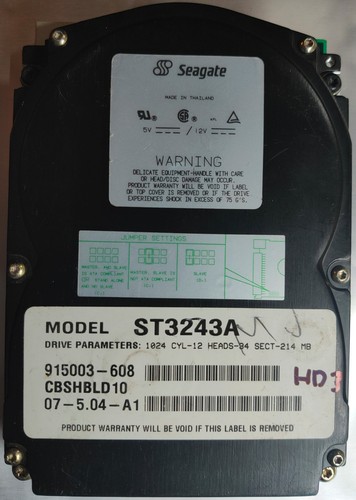 DOS 3.5" IDE Hard drives various 80gb to 233mb Tested and Working see Full Info - Foto 8 di 19