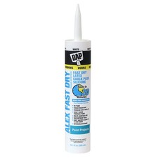 DAP Alex Fast Dry Caulk Plus Silicone 10.1 oz Waterproof Paintable White Caulk