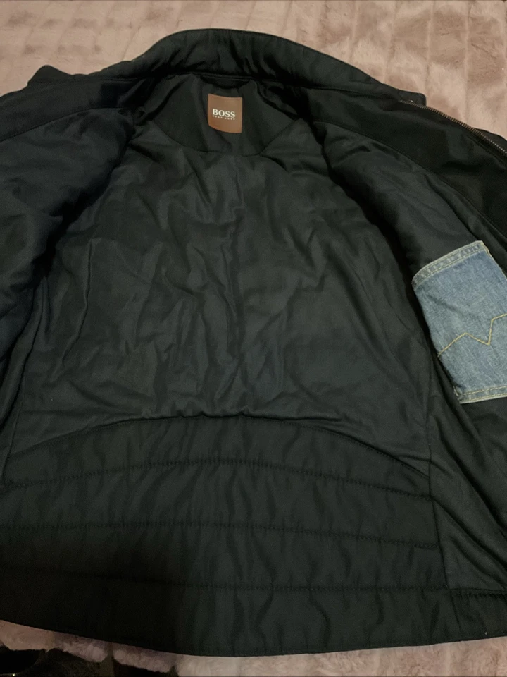 Vintage Boss Hugo Boss Motorcycle Jacket OLMAS Black Men’s Medium - Image 2 of 4