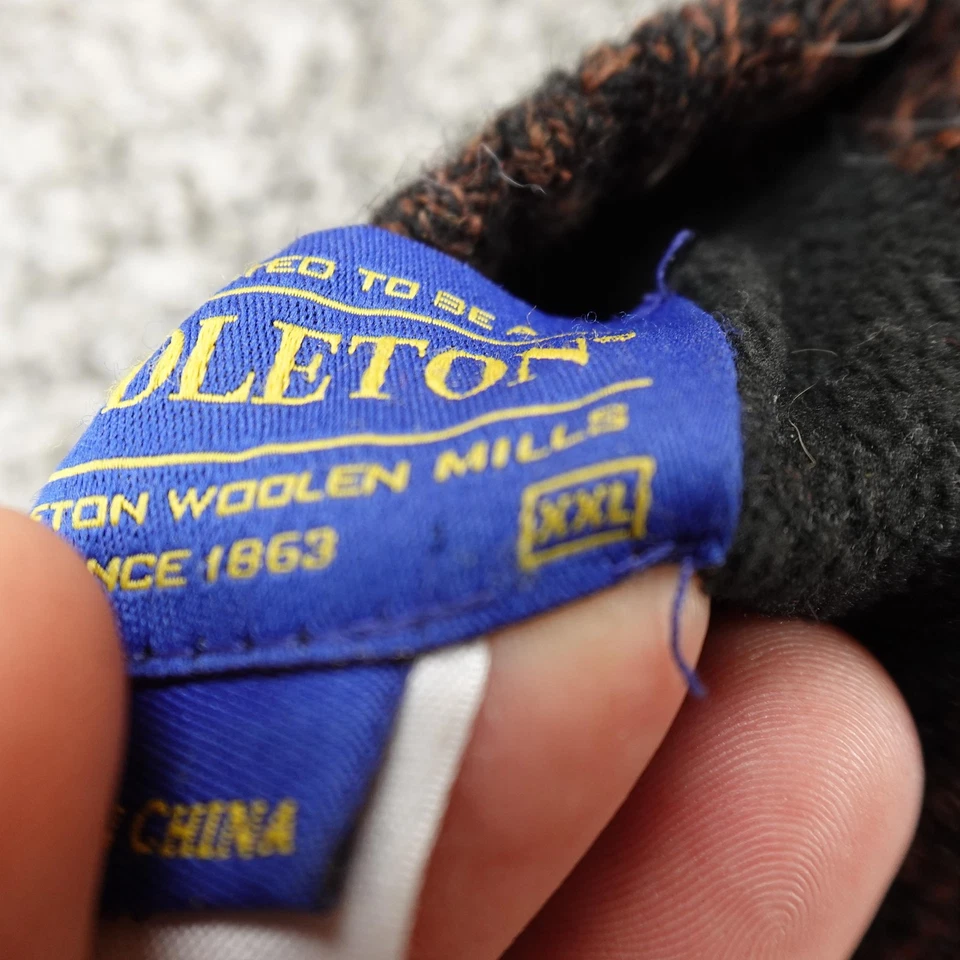 Pendleton Vest Mens 2XL Brown Ragg Reversible Wool Fleece Zip Sleeveless Jacket - Image 4 of 4