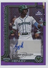 2025 Topps Pro Debut Purple Foil Auto /299 Kyle Henley #PD-112 Auto 1m6p