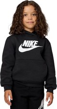 Nike Boys' Kids' Sportswear Club Fleece Futura Hoodie Black/White Size 6 NWT