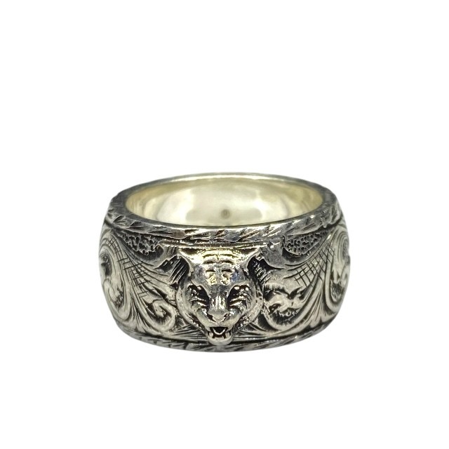 New GUCCI Cat Head Ring Animal SV925 Silver US size 4.5-5 | eBay