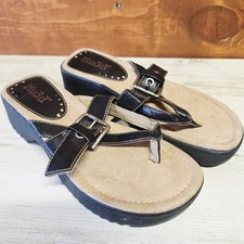 Vintage Mudd 6 M Sandals Thongs Flip Flop Buckle Strappy Prep Open Toe Y2k