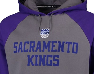 NBA Sacramento Kings Adidas Hoodie Men s Large Purple & Black Tip Off Pullover