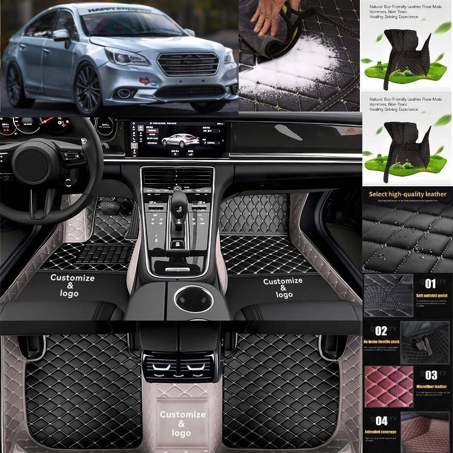 For Subaru Legacy Car Floor Mats PU Leather Auto Pads Interior Accessories Foto 4 de 4