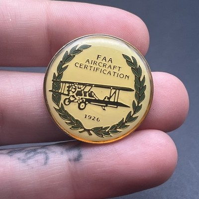 FAA Aircraft Certification 1926 Airplane Lapel Hat Pin