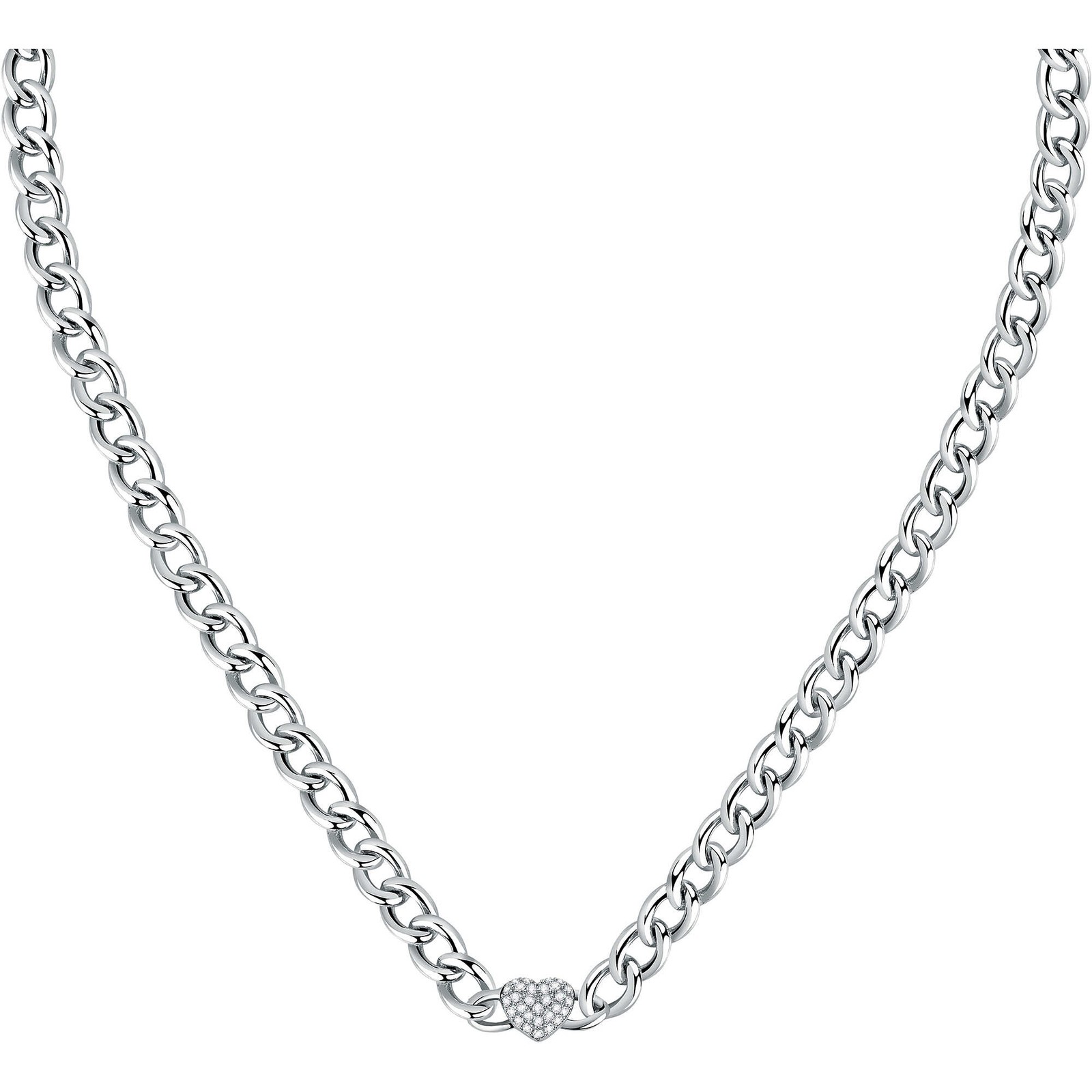 MORELLATO Womens Necklace INCONTRI SAUQ13 Stainless Steel Heart Swarovski