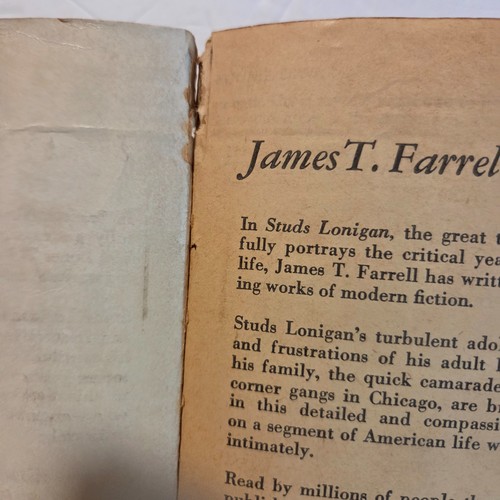 Studs Lonigan by James T. Farrell 3 Books in 1 Signet 1958 1st Print Fiction PB - Picture 11 of 21