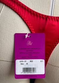 L'Agent by Agent Provocateur Red Danita Padded Demi 75B (34B) + Thong M