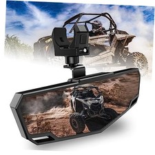 UTV Rear View Mirror, SXS Center Rearview Mirror with 1.5"-2" Adjustable Clamp