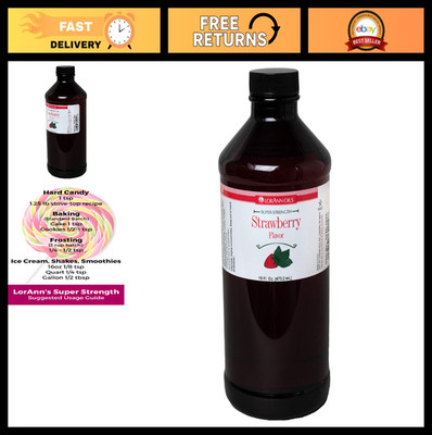Strawberry Flavoring Extract, 16 oz Bottle - Baking, Candy, Beverages, Desserts