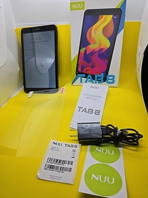 NUU TAB 8 T0802L 8 inch 32GB Android 12 -  Black- Factory RESET- READY TO SET UP