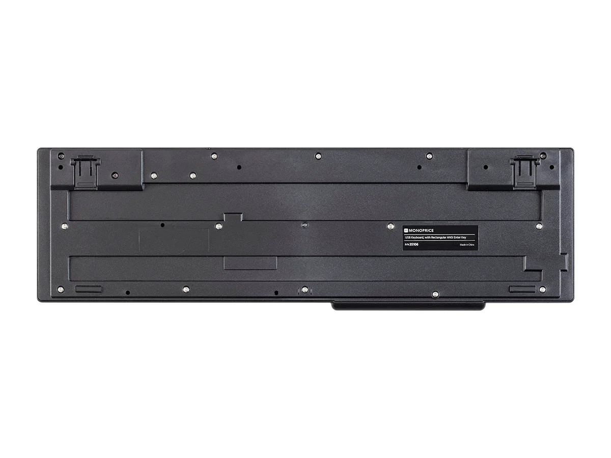 Workstream by Monoprice USB Keyboard, Standard Layout | Spill-Resistant Membrane
