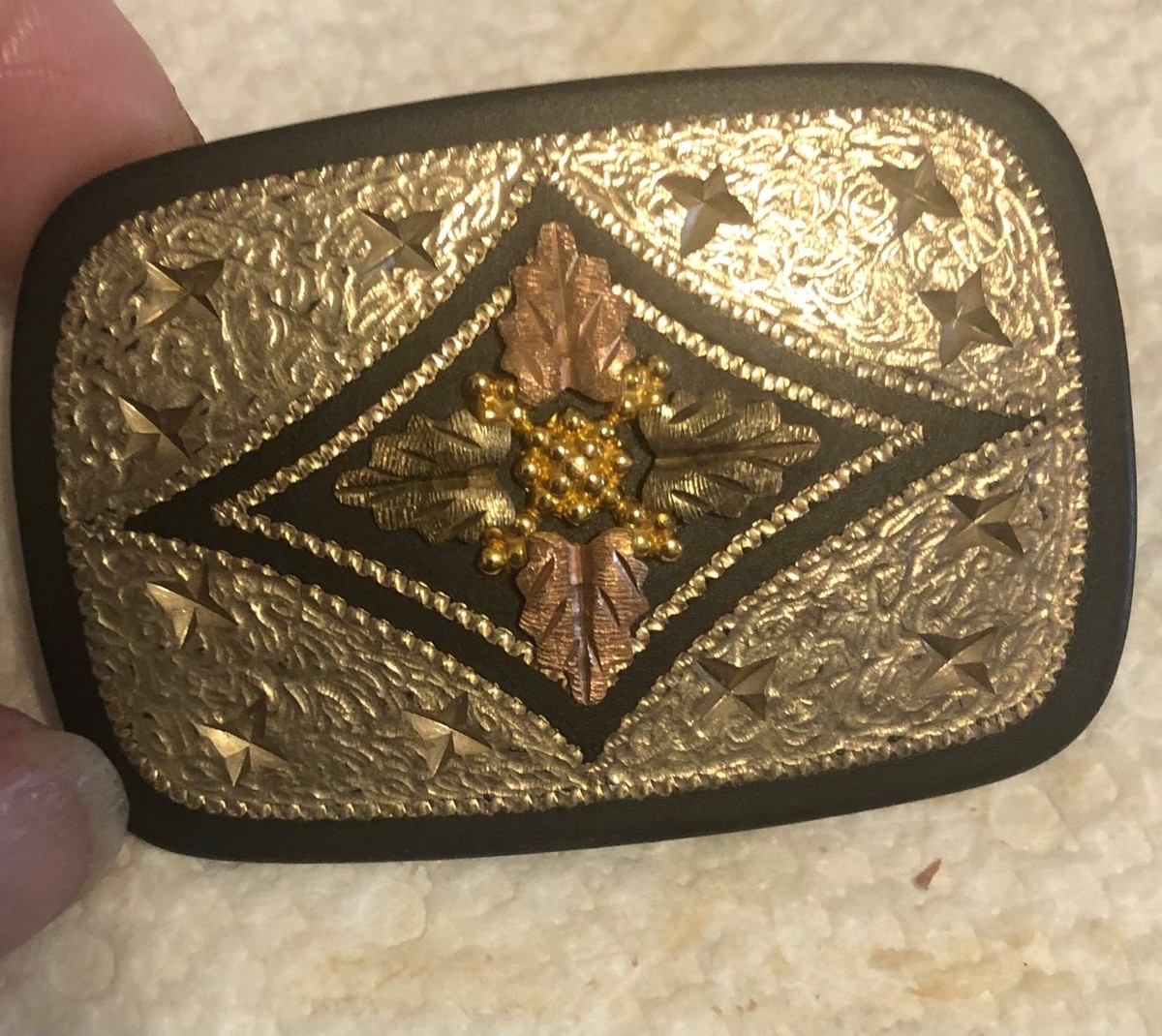 Lazy K 10k gold belt buckle 2 Lazy K Belt Buckles 10k Black Hills Gold Trim | #2974493394 main image 3