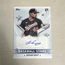 Topps 2022 Series 1 Baseball Stars Auto Josiah Gray RC #BSA-JGR Nationals