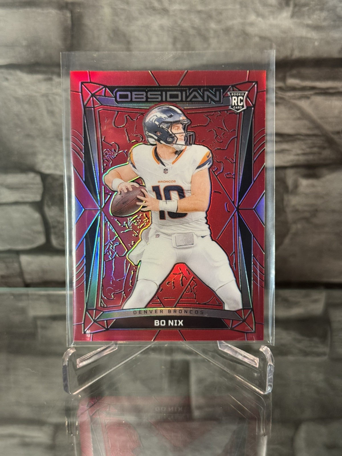 2024 Panini Obsidian - Bo Nix #56 Red /49 (RC)