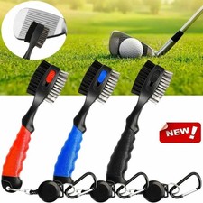 2 Sided Golf Club Brush Cleaner Retractable Groove Cleaning Tool Kit with Spike
