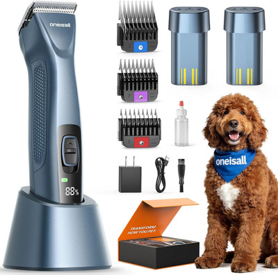 Professional Dog Clippers Dual Battery Unlimited Runtime A5 Blade
