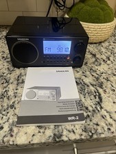 Sangean WR-2 2 Band AM FM RDS Radio Receiver LCD Clear w/ Manual Works Great