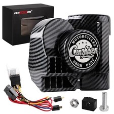 Motorcycle Air Horn Kit 12V 150db Super Loud Car Horn, with Air carbon fibre