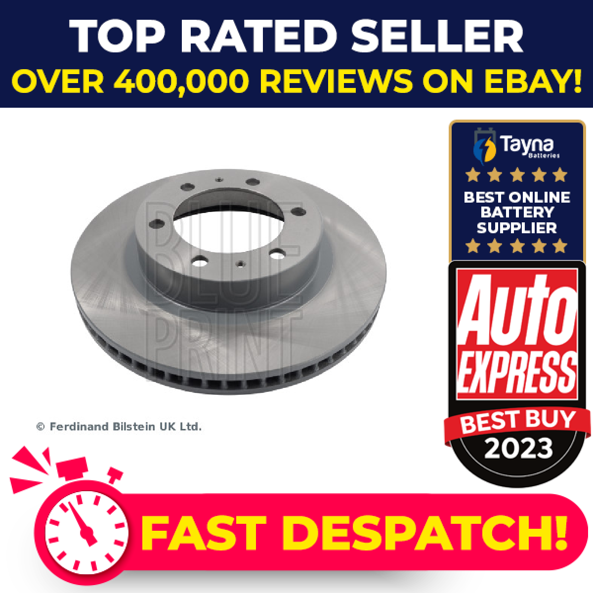 2x Brake Discs Pair Vented Front 319mm ADT343275 Blue Print Set 435120K090 New