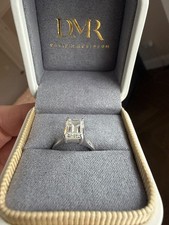 2ct Emerald Cut Diamond Solitaire, Platinum