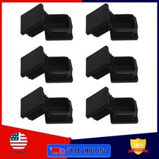 1 1/4 inch Square Tube End Cap Plastic Plugs Black Tubing Insert 12 Pack