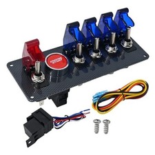 UOIENRT 12v Ignition Switch Panel, flip-up car Engine Start Push Button led
