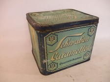 Schwaben Caramellen Bonbon Blechdose Reklame Dose M&uuml;nster Dom Apotheke Deko
