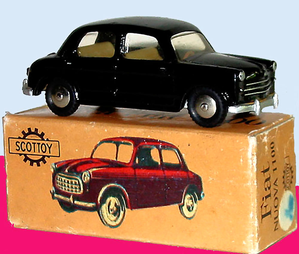FIAT 1100 miniature de collection précision Scottoy 1/43 métal injecté d'Italie