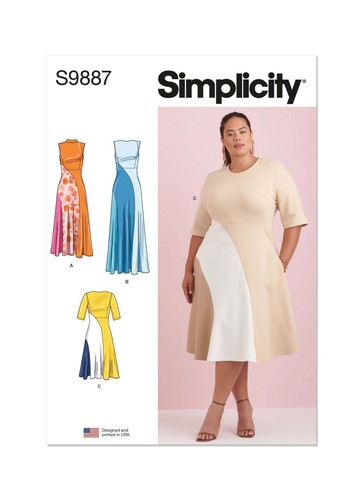 Simplicity Sewing Pattern S9887w3Women’s Dress Length Variations sizes 30w-38w - Picture 1 of 7