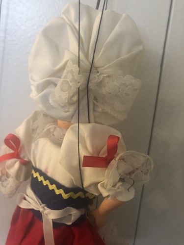 Porcelain Vintage Marionette Puppet Femal Handcrafted - Picture 12 of 12