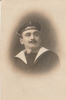 Fotokarte eines Seemanns, Besatzung des Friedhofs, Marine