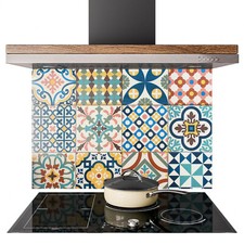 Glass Splashback Kitchen Tile Cooker Panel ANY SIZE Patchwork Mosaic Tiles 0713