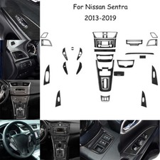 Full-set Carbon Fiber Interior Trim Cover Stickers For Nissan Sentra 2013-2019 Full-set Carbon Fiber Interior Trim Cover Stickers For Nissan Sentra 2013-2019