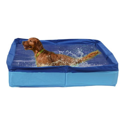 Foldable Pet Swimming Pool, Portable Collapsible Dog Bathing Tub Square-Shaped - Picture 3 of 14