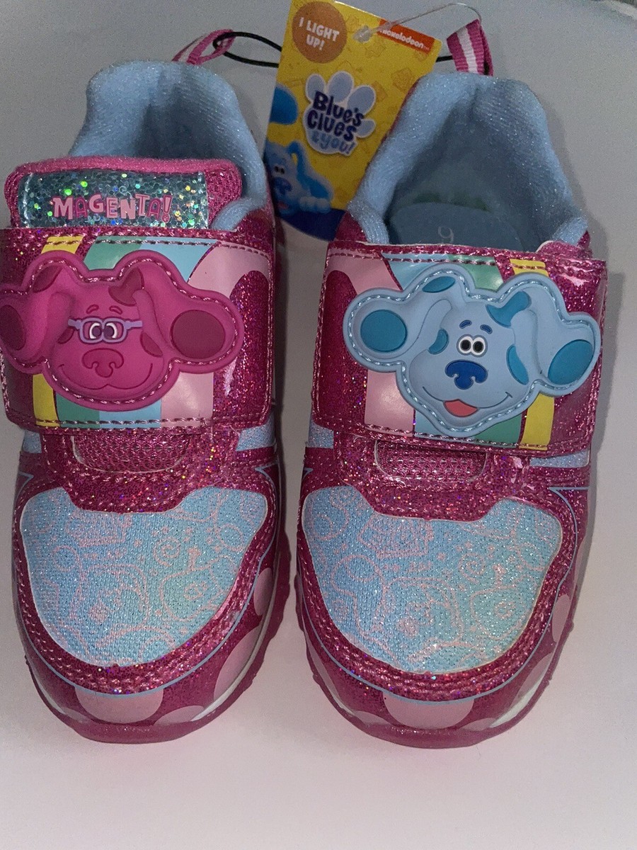Blues Clues You Sneakers Athletic Shoes Toddler SIZE Magenta Light Up  New 🎁