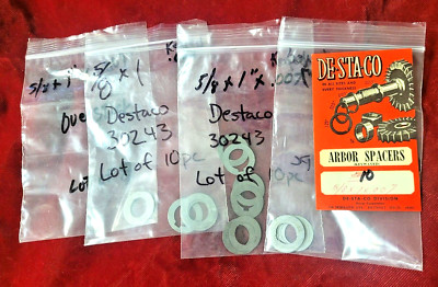 DESTACO 30243 Arbor Spacers 5/8'' x 1'' x .007 W/KEYWAY LOT OF 35